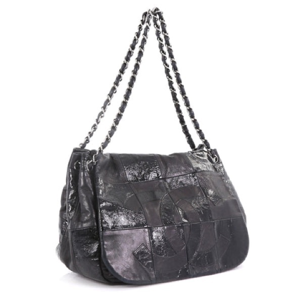 💎 CHANEL 💎 BROOKLYN PATCHWORK HOBO ACCORDION RARE BAG LARGE FLAP LEATHER - Picture 3 of 15